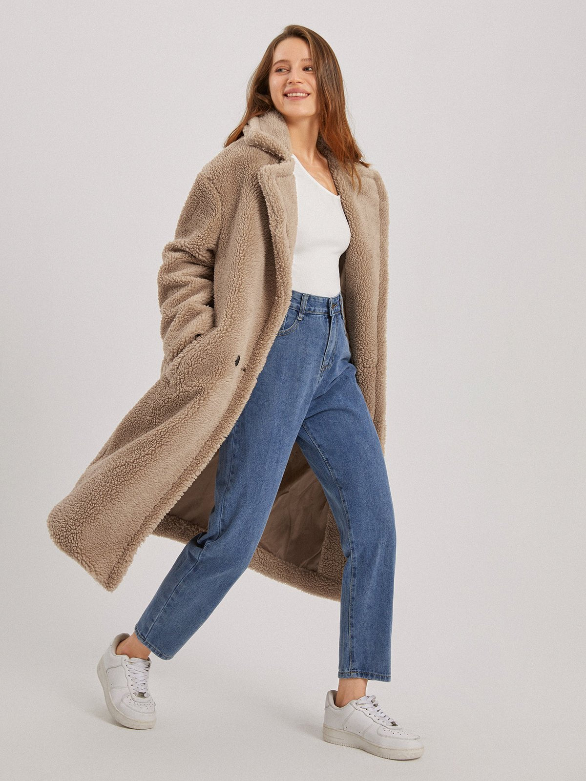 Lange Fleecejacke Damen | HANACOZY™
