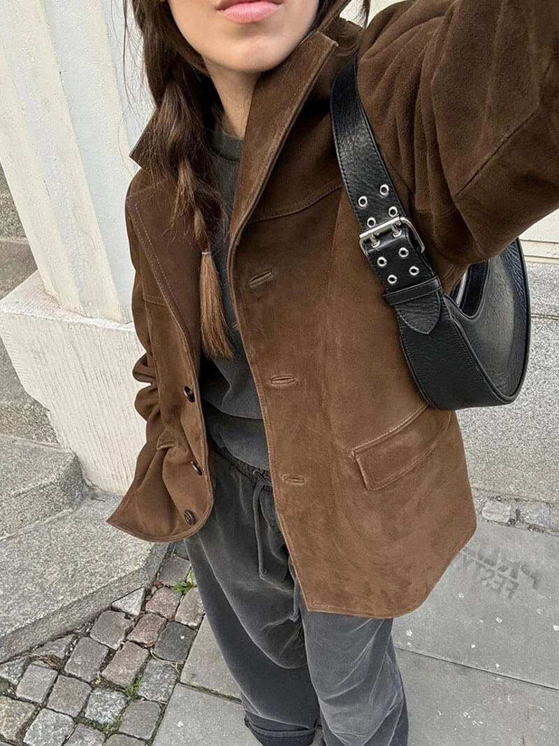 Retro Damenjacke Wildleder | RETROGLAM™