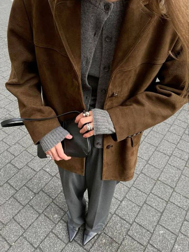 Retro Damenjacke Wildleder | RETROGLAM™