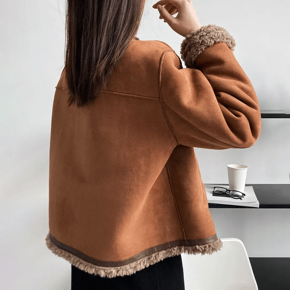 Damen Kunstwildlederjacke | LEONORA™