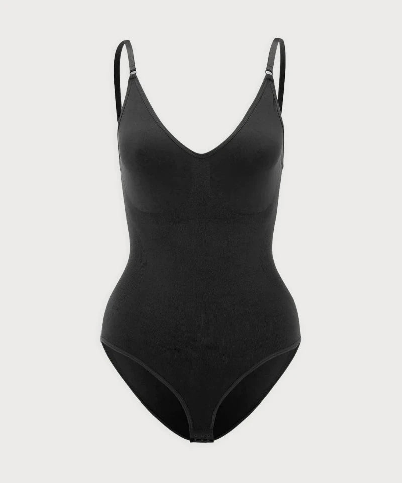 Body Gainant Femme Noir Avant Sans Manches 