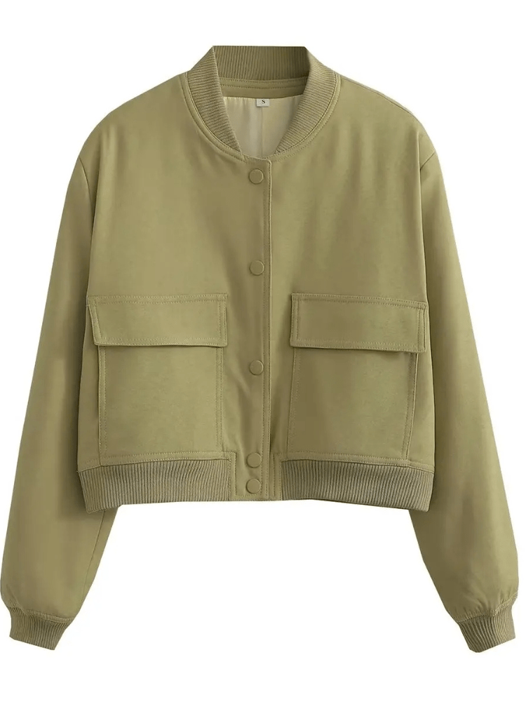 Bomberjacke mit Druckknöpfen | GLAMFIT