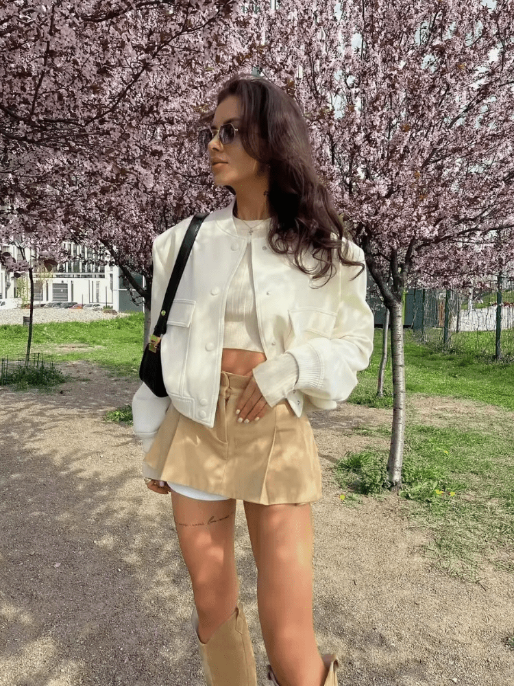 Bomberjacke mit Druckknöpfen | GLAMFIT
