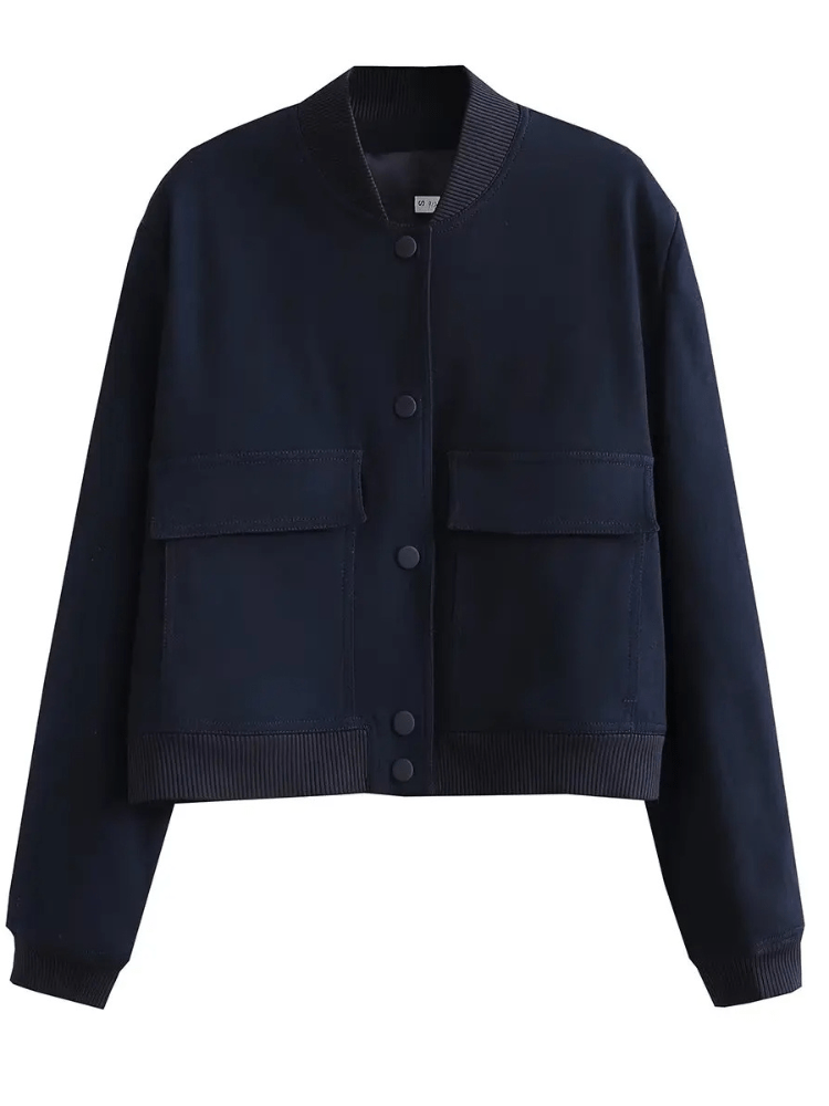 Bomberjacke mit Druckknöpfen | GLAMFIT