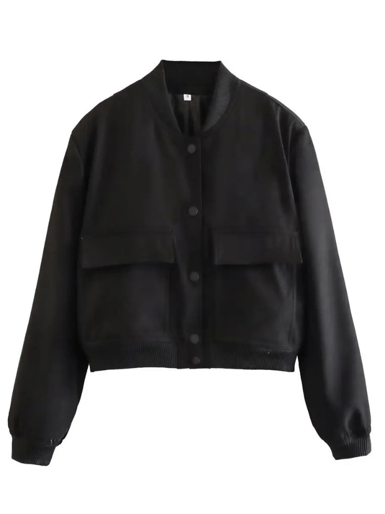 Bomberjacke mit Druckknöpfen | GLAMFIT