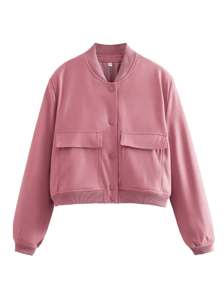 Bomberjacke mit Druckknöpfen | GLAMFIT
