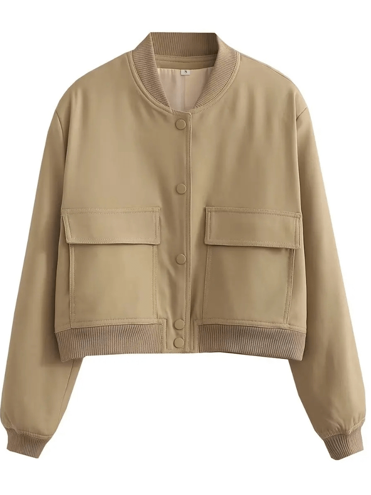 Bomberjacke mit Druckknöpfen | GLAMFIT