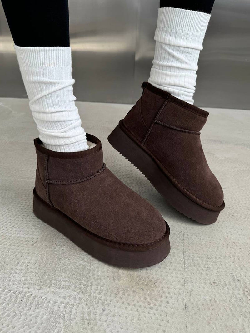 Stiefel aus synthetischem Wildleder | WINTERCOMFY™
