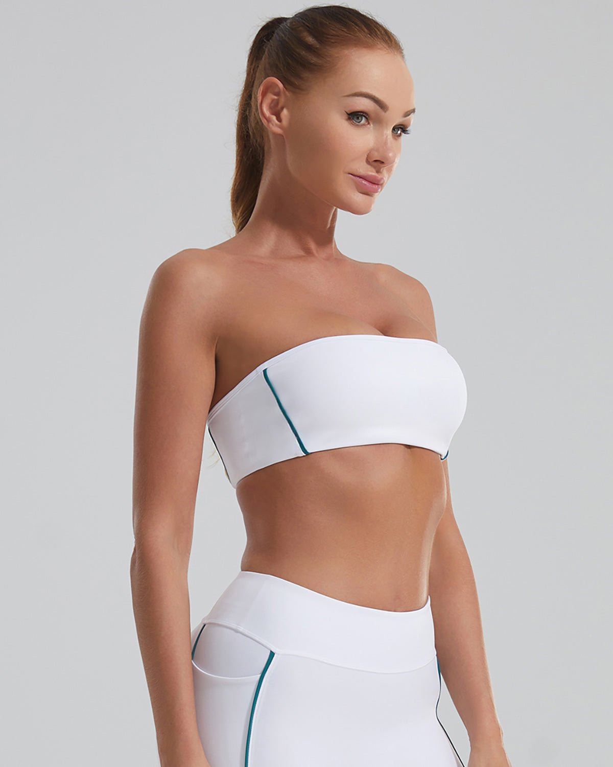 Sport-Bandeau-BH Weiß Pur | FITBRAND™