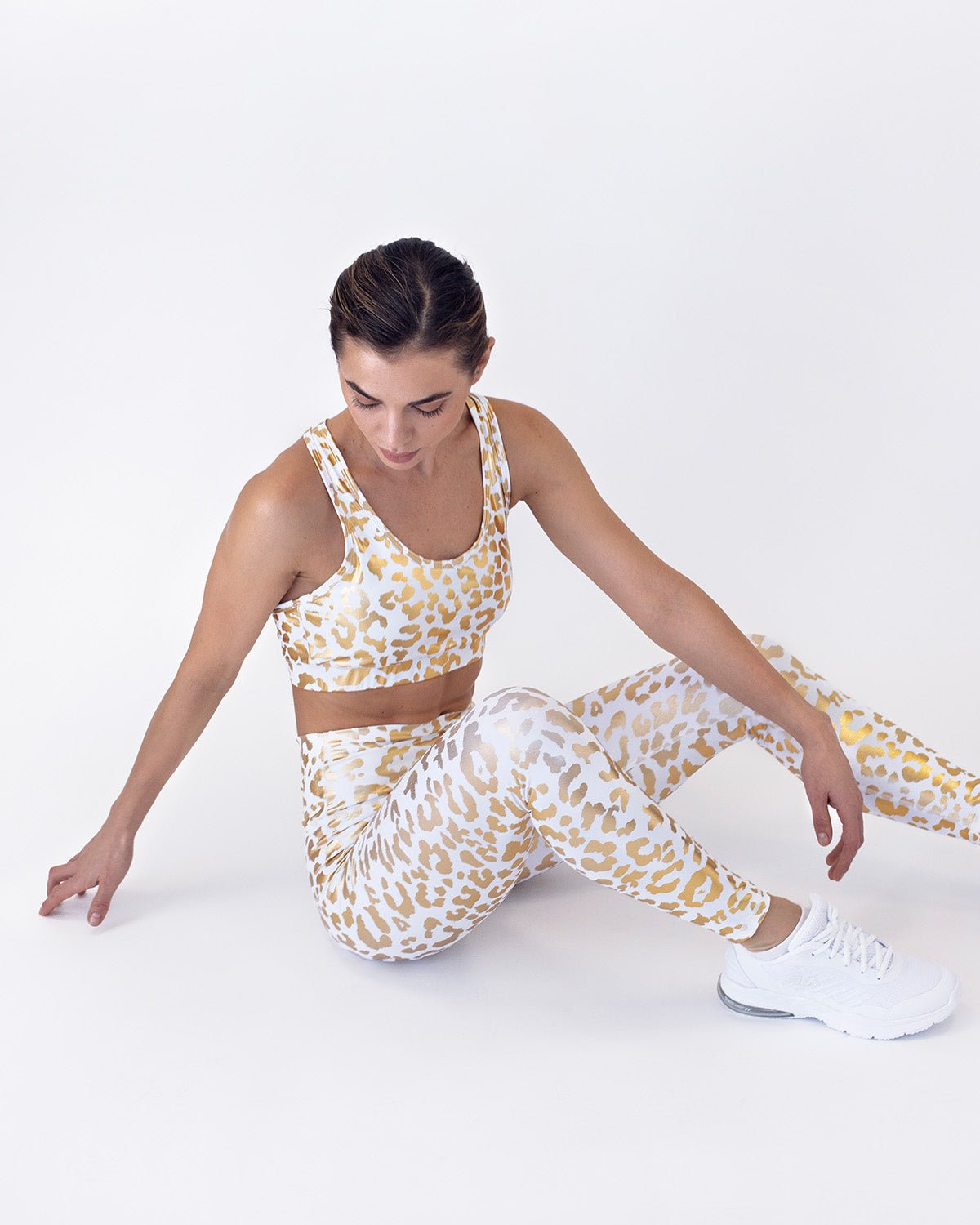 Weißer Leoparden-Sport-BH | ELODIA