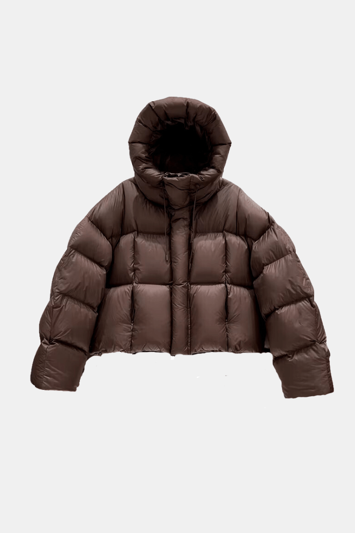Oversize Damen Daunenjacke mit Kapuze | PUFFYGLOW