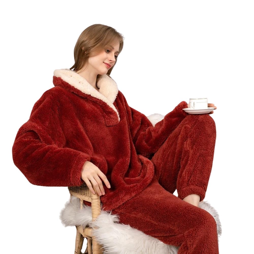 Fleece-Pyjama-Set mit Kapuze | WARMHOODIE™
