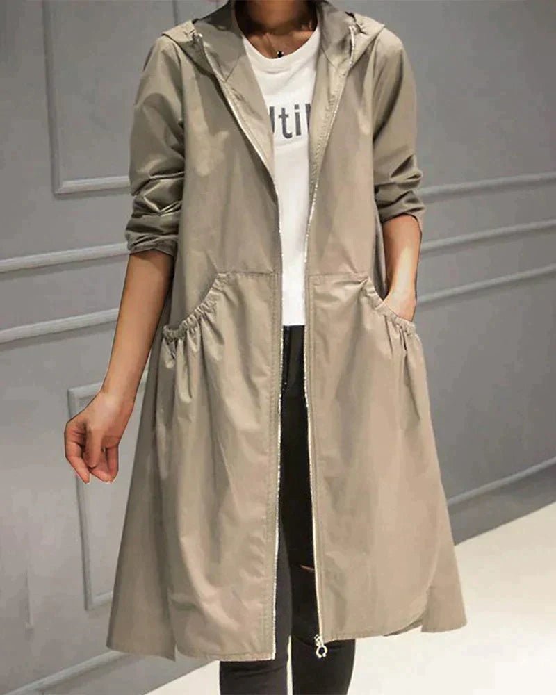 Eleganter Damen-Mid-Length-Regenmantel | RAINSTYLE™
