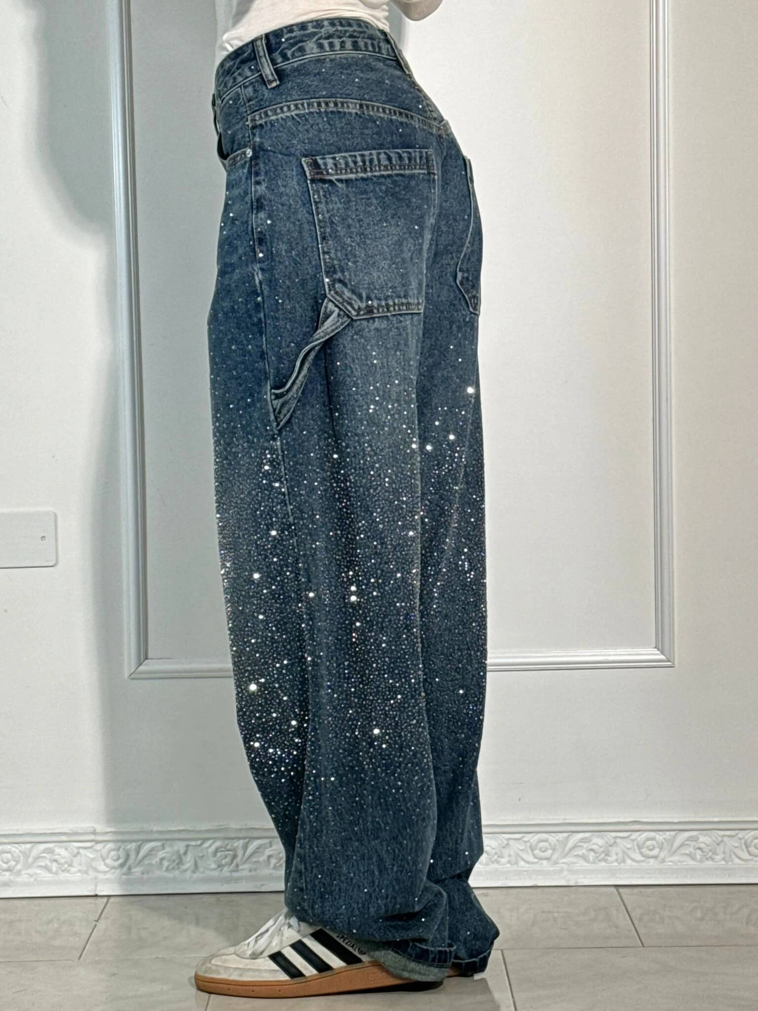 Damen Jeans Denim Glänzend | BALLON CARPENTER