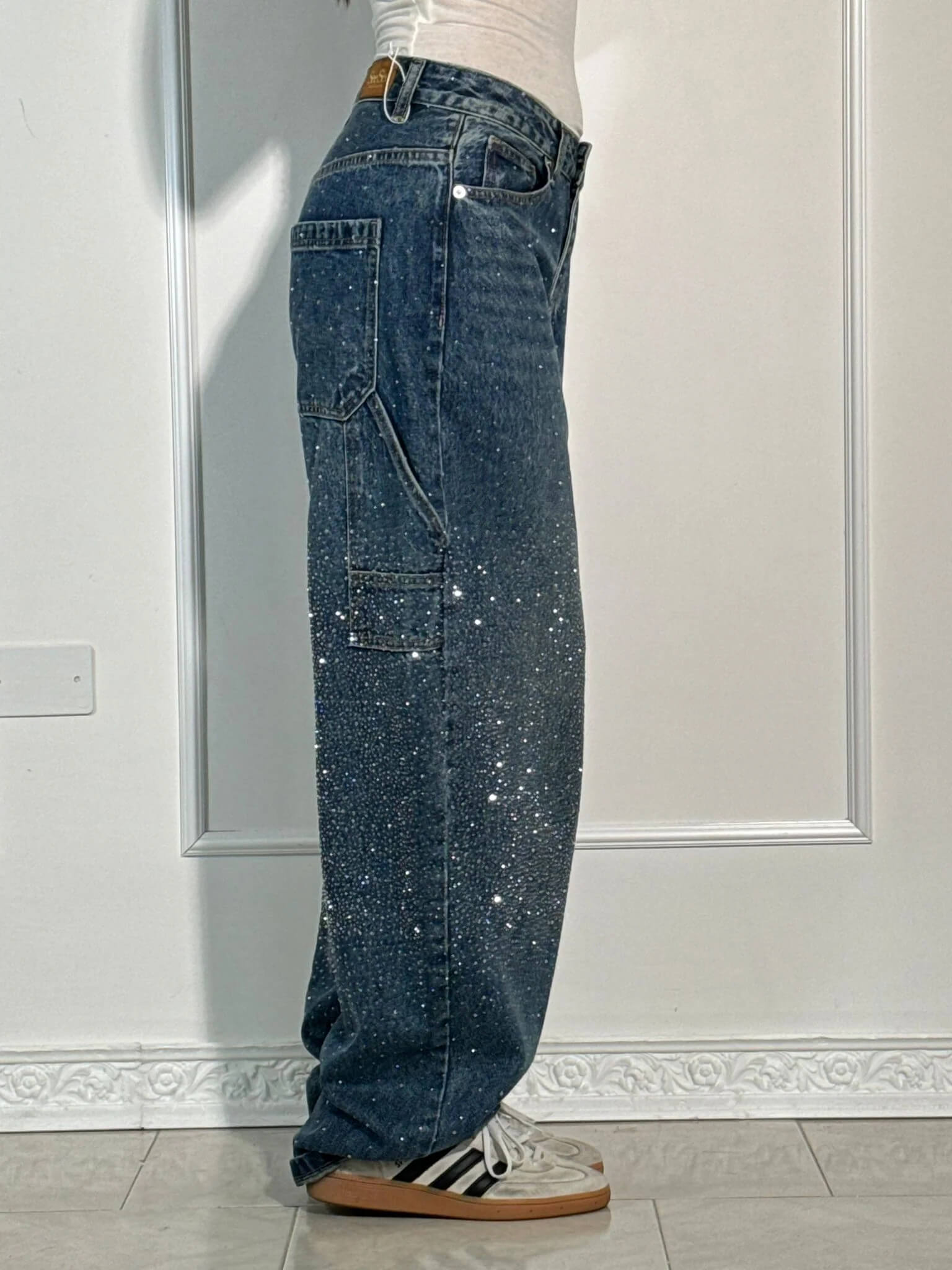 Damen Jeans Denim Glänzend | BALLON CARPENTER