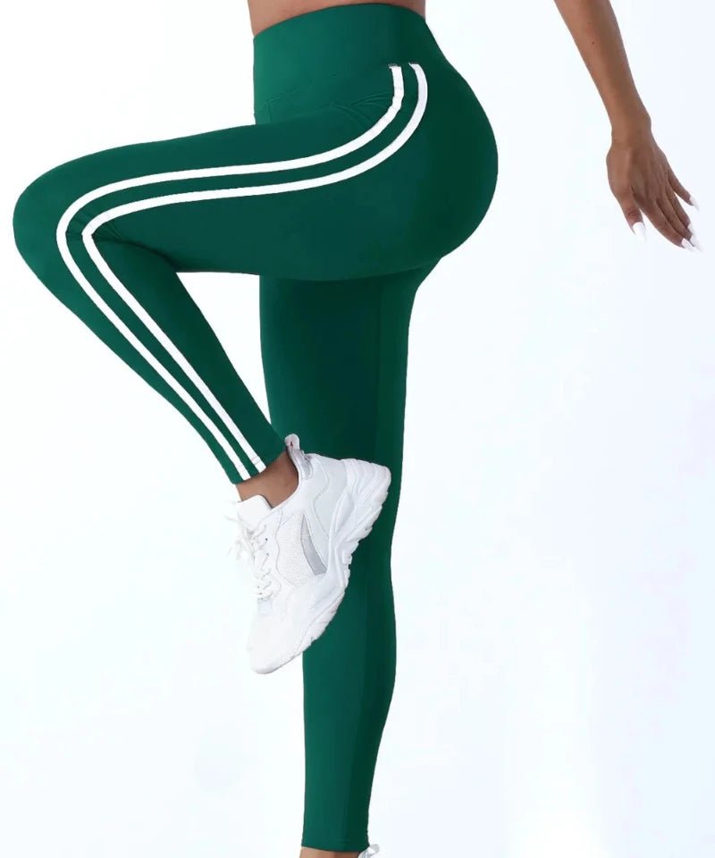 legging sport yoga taille haute vert 3