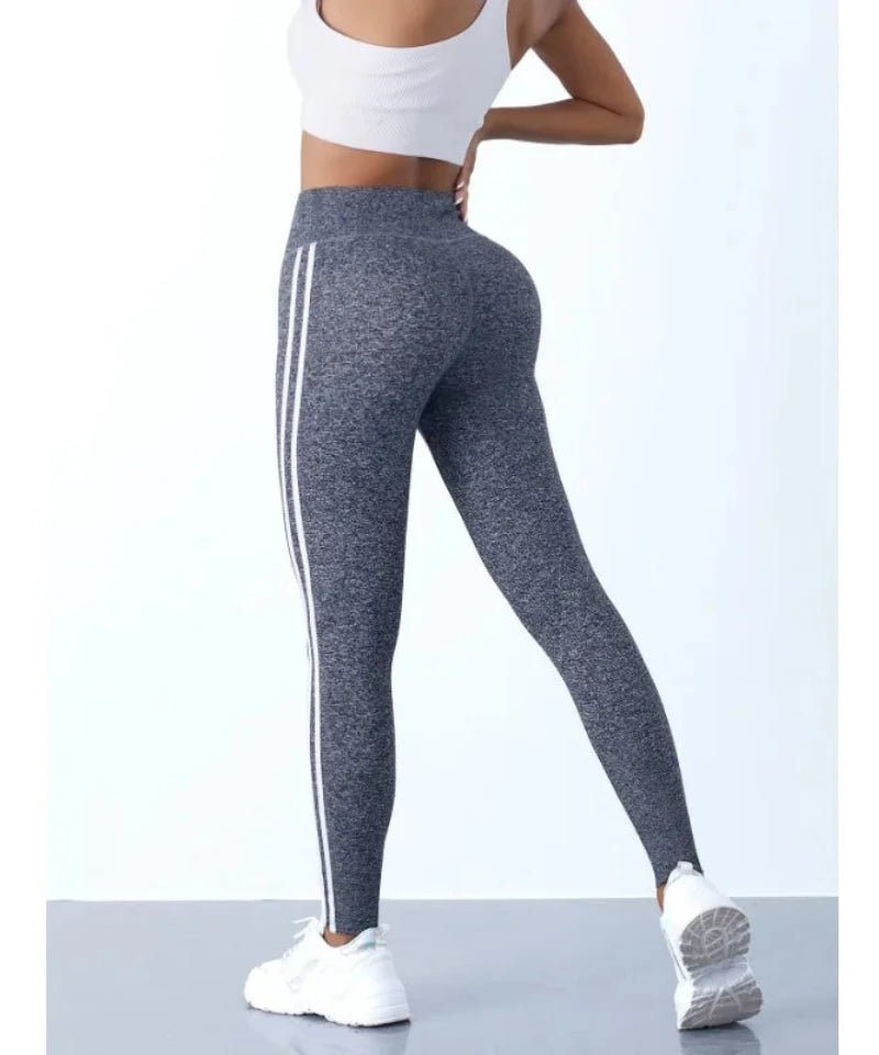 legging sport yoga taille haute gris