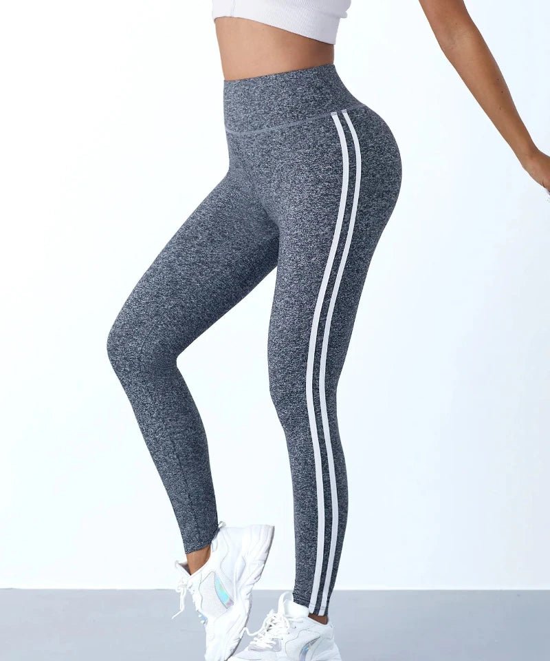 legging sport yoga taille haute gris