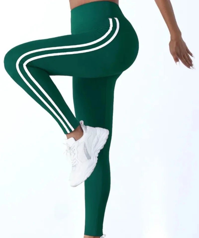 legging sport yoga taille haute vert