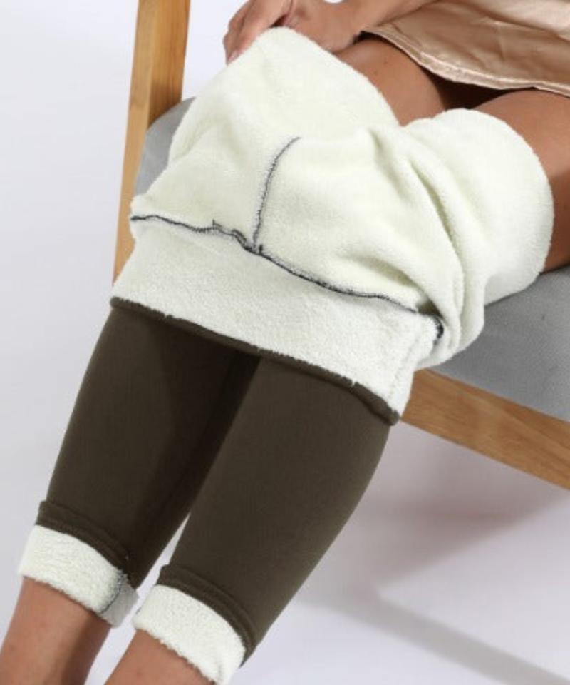 legging polaire hiver femme chaud