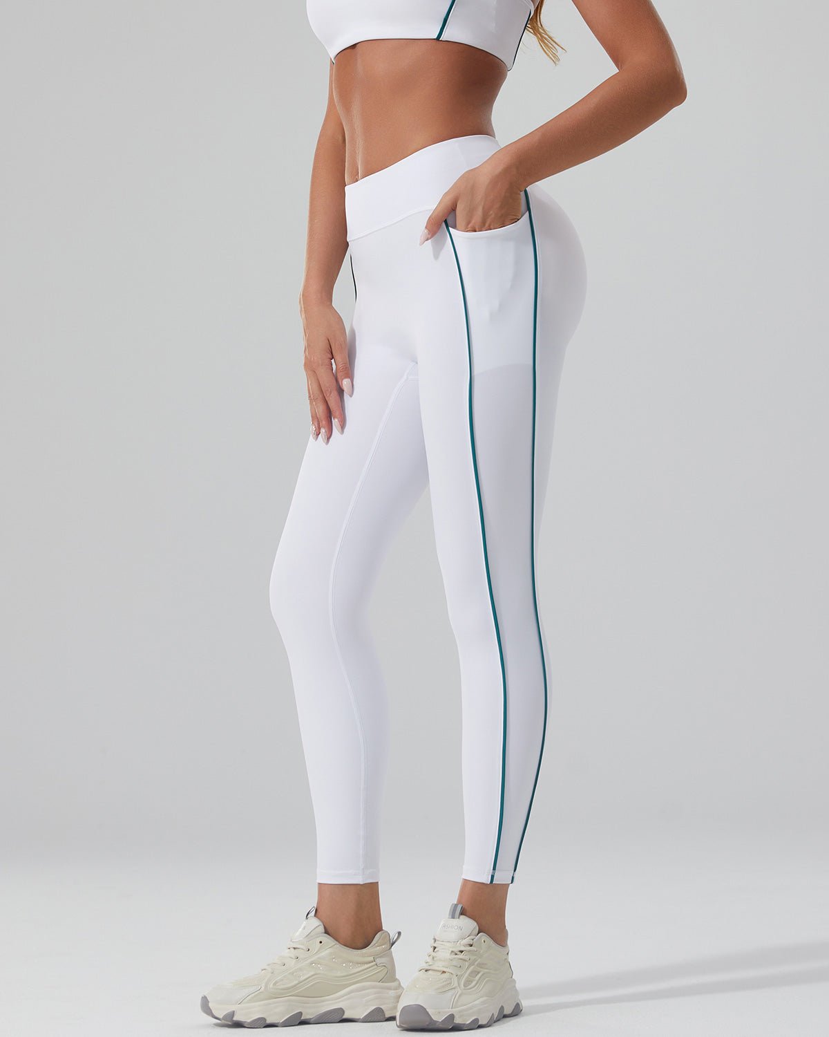 Nahtlose Leggings Weiß | WHITEPEARL