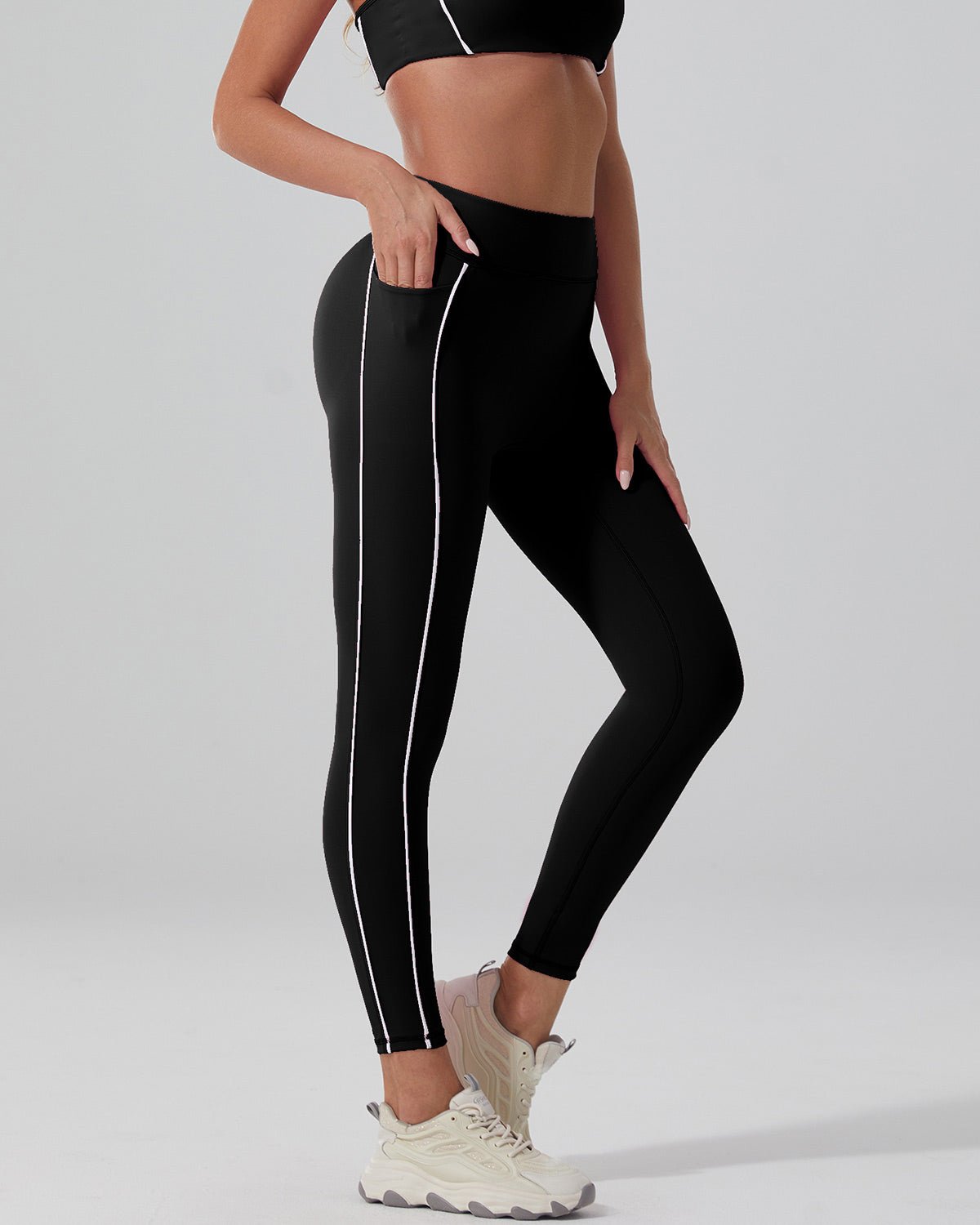 Nahtlose Leggings Schwarz | BLACKPEARL