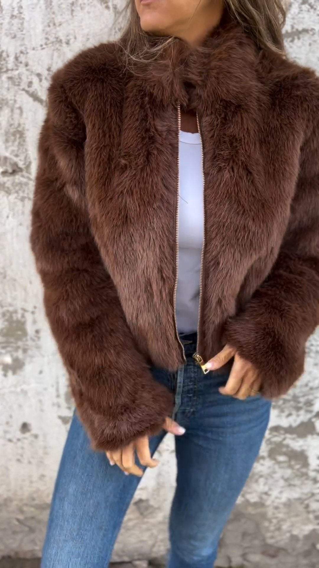 Mantel aus Kunstpelz | FURLUX™