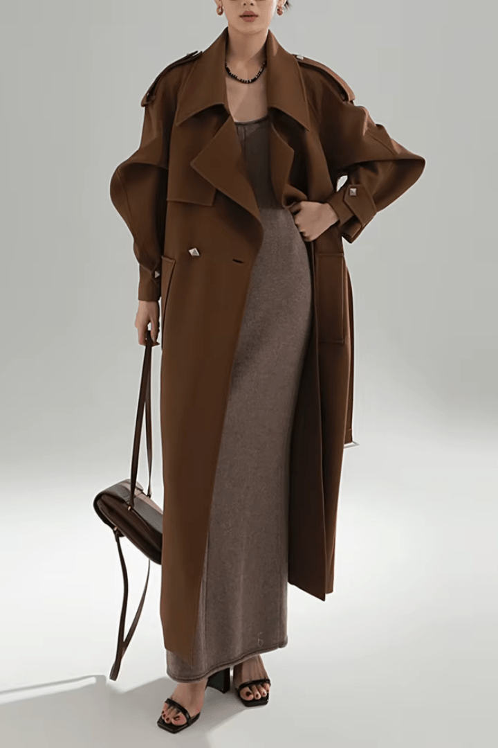 Trenchcoat langer Mantel für Damen | GLAMCOAT™