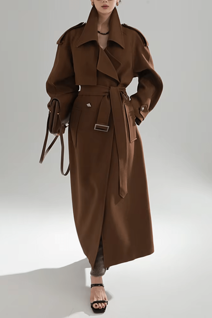 Trenchcoat langer Mantel für Damen | GLAMCOAT™