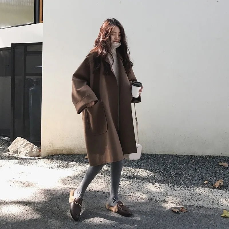 Oversize eleganter Trenchcoat aus Kunstwolle | OVERCOAT™