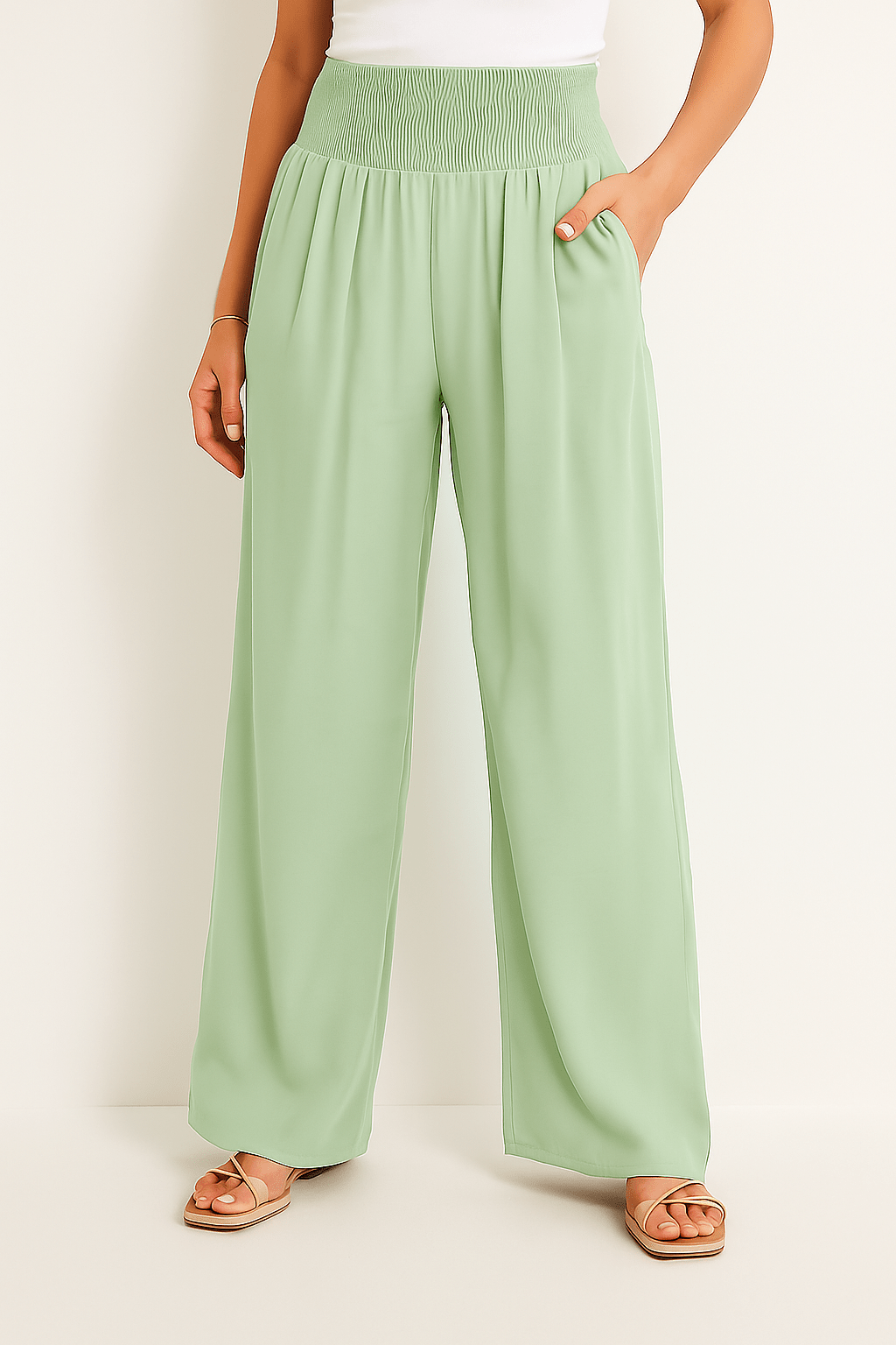 Damenhose mit elastischem Bund und weiter Schnitt | KARIN