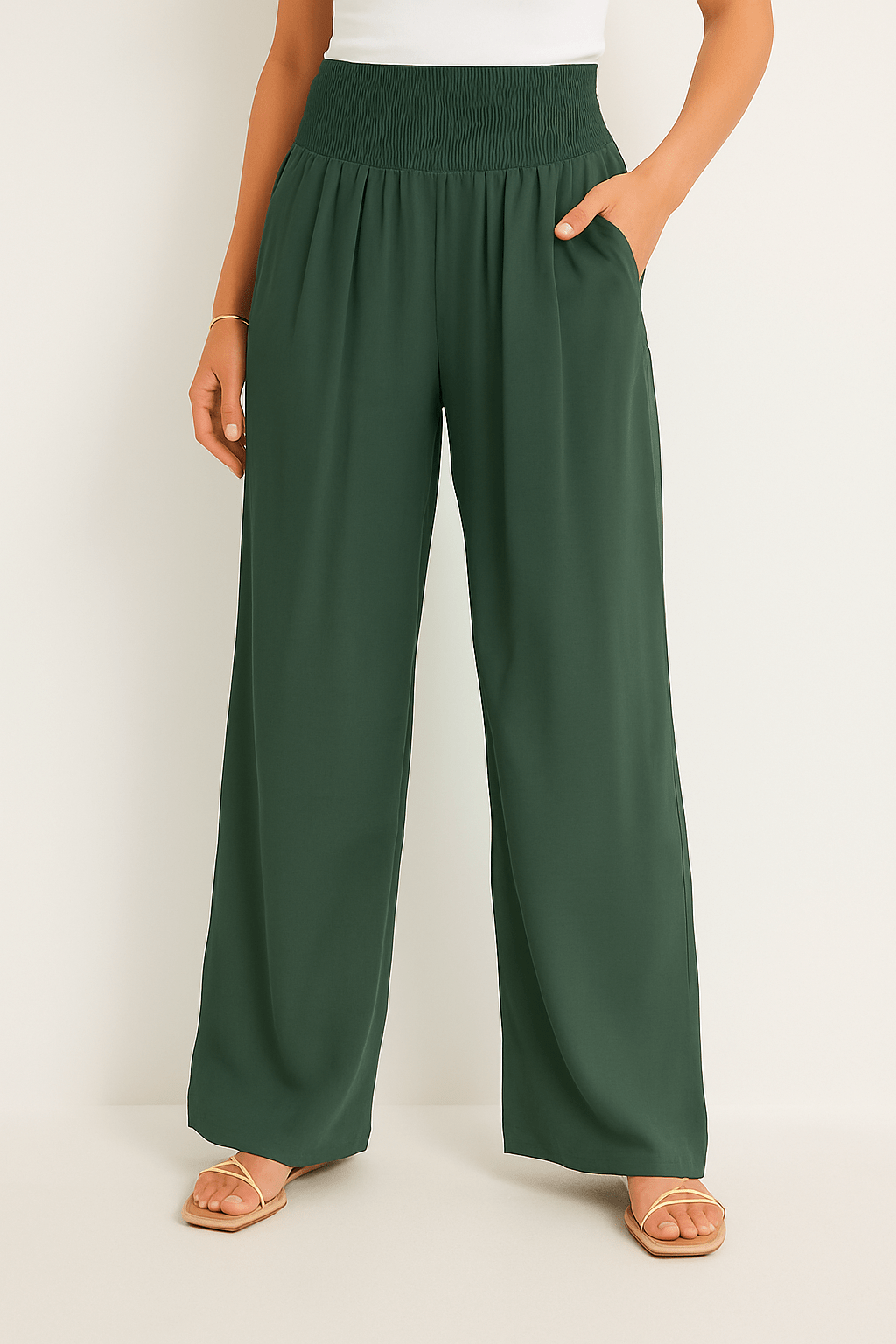 Damenhose mit elastischem Bund und weiter Schnitt | KARIN