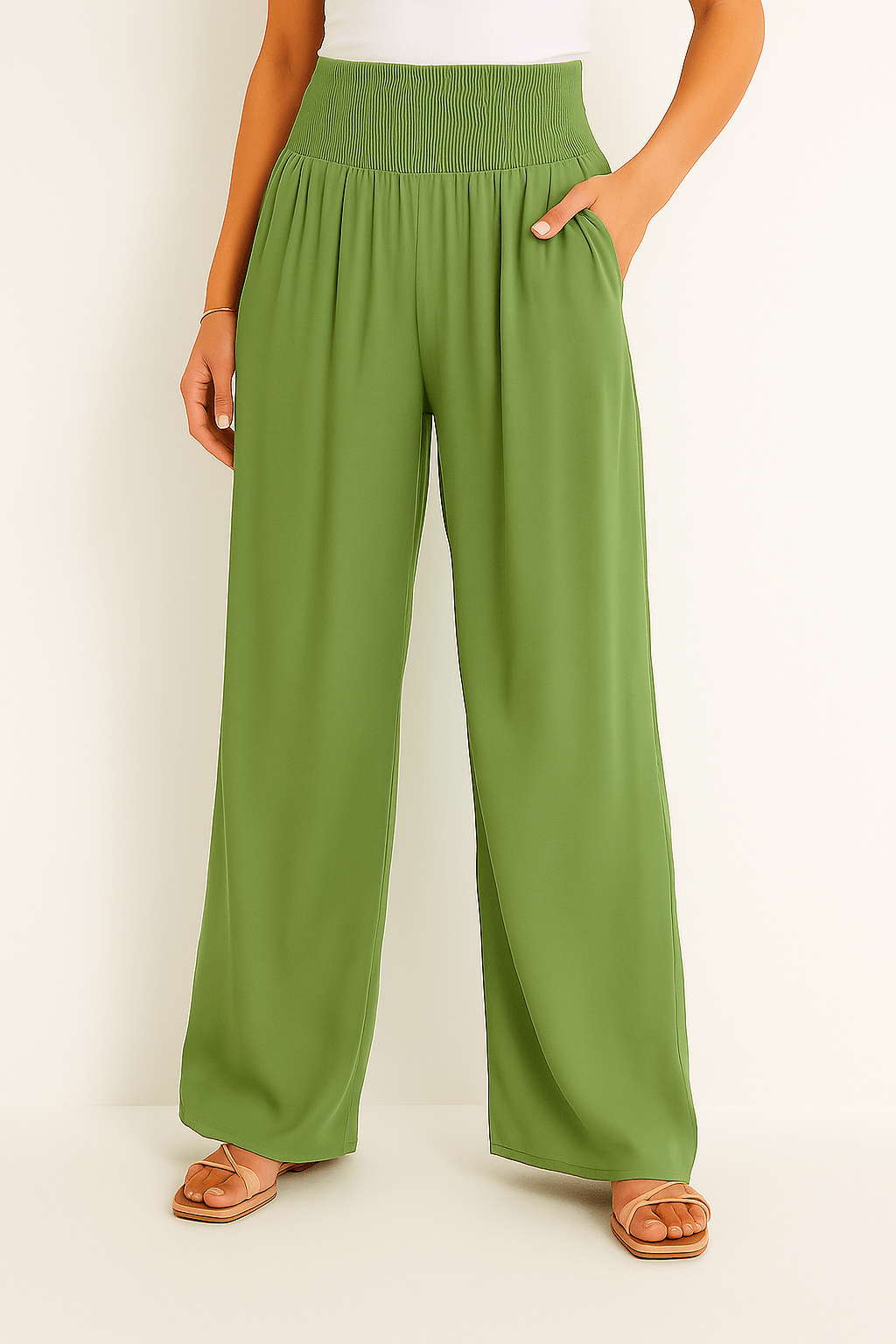 Damenhose mit elastischem Bund und weiter Schnitt | KARIN