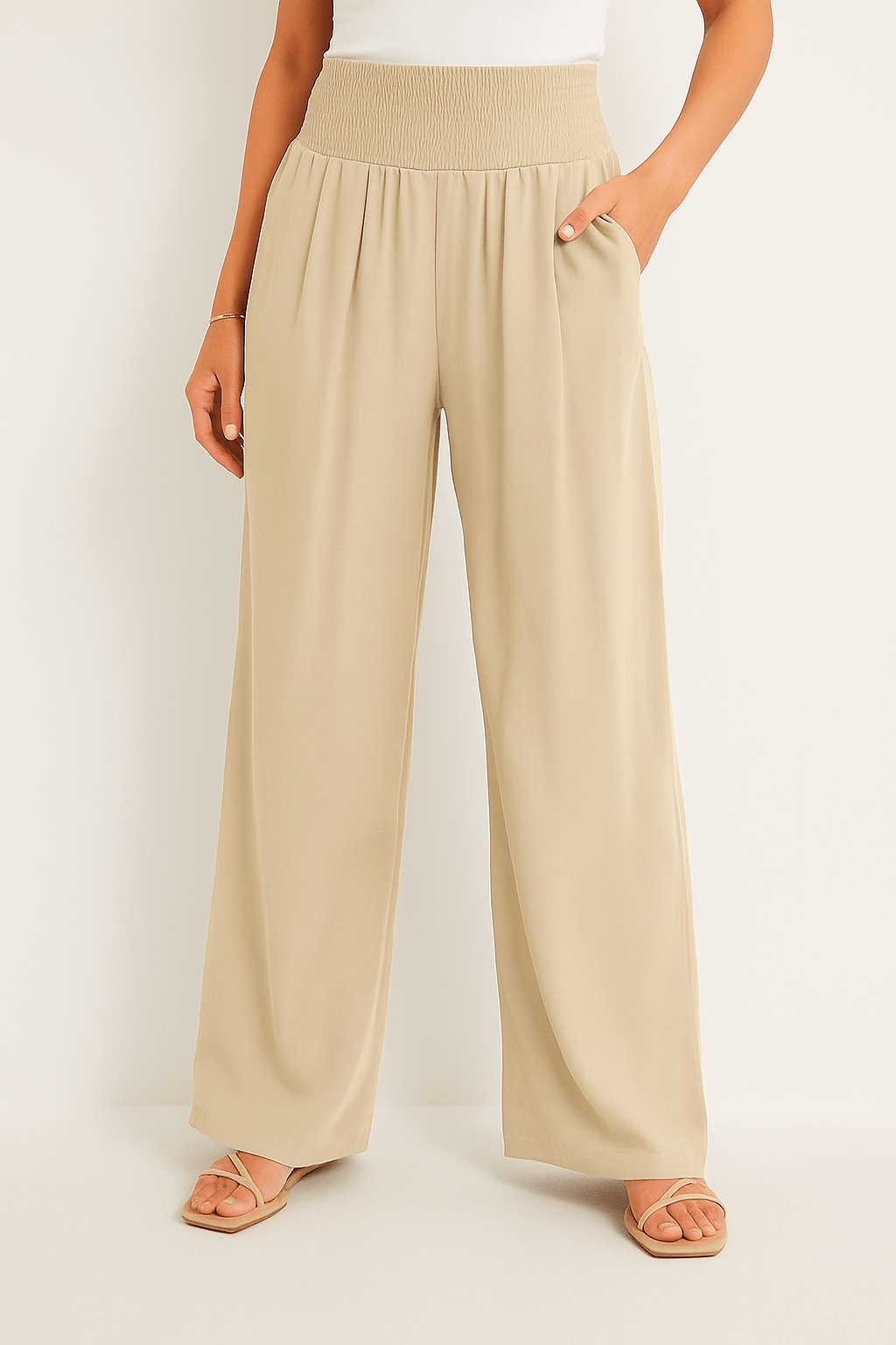 Damenhose mit elastischem Bund und weiter Schnitt | KARIN