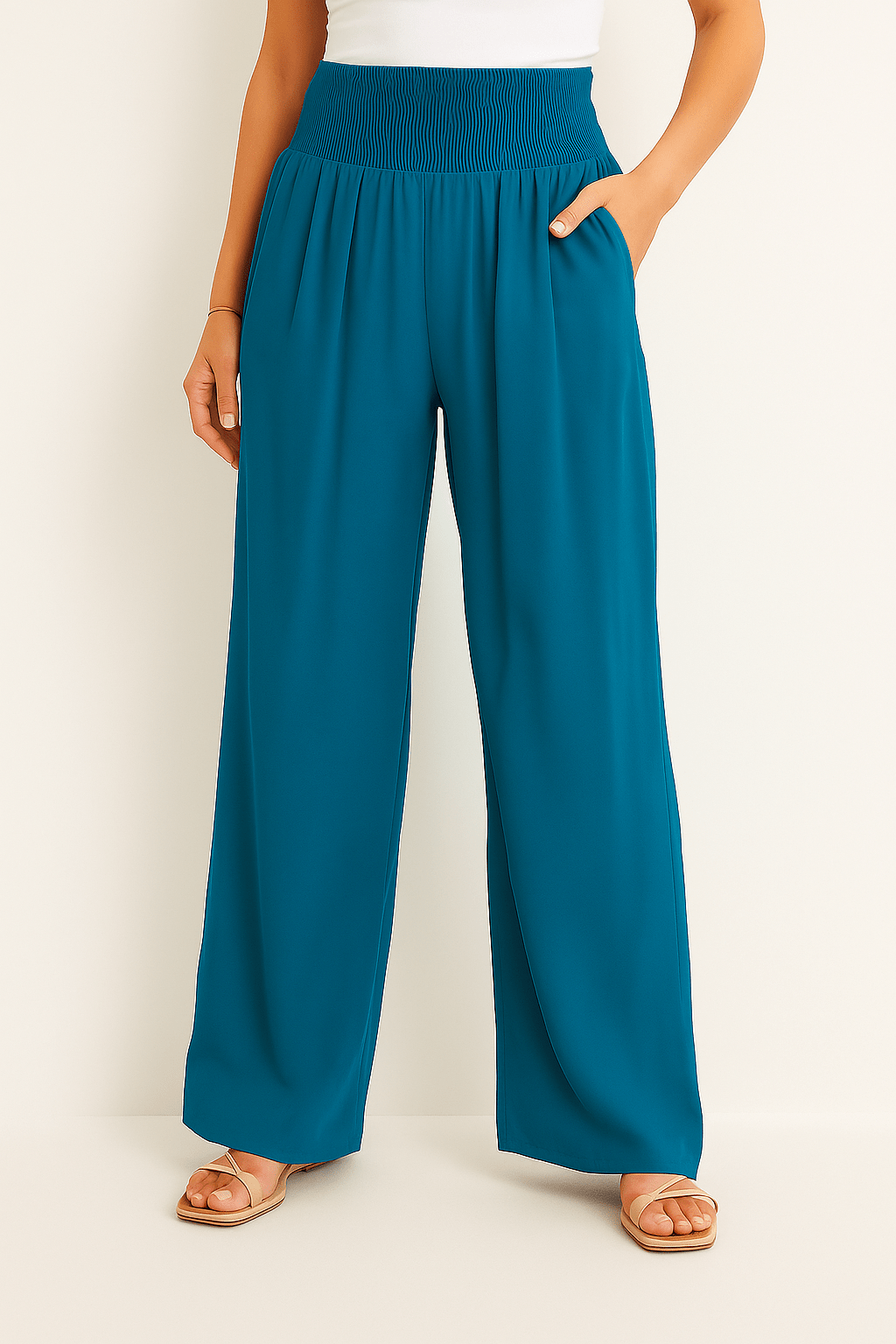 Damenhose mit elastischem Bund und weiter Schnitt | KARIN
