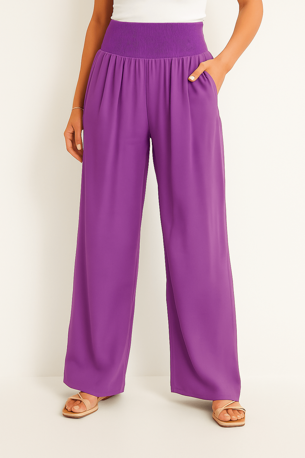 Damenhose mit elastischem Bund und weiter Schnitt | KARIN
