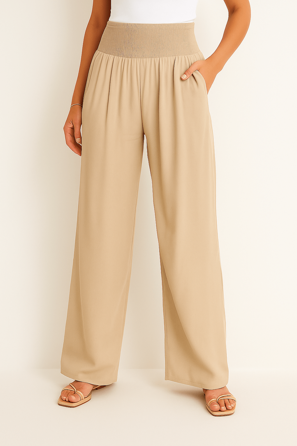 Damenhose mit elastischem Bund und weiter Schnitt | KARIN