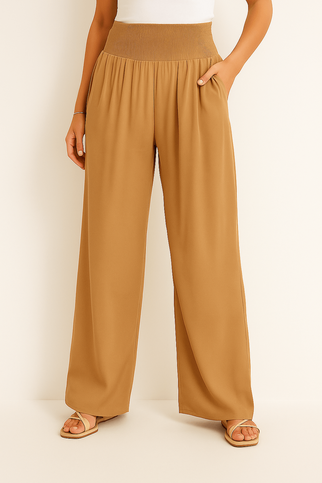 Damenhose mit elastischem Bund und weiter Schnitt | KARIN