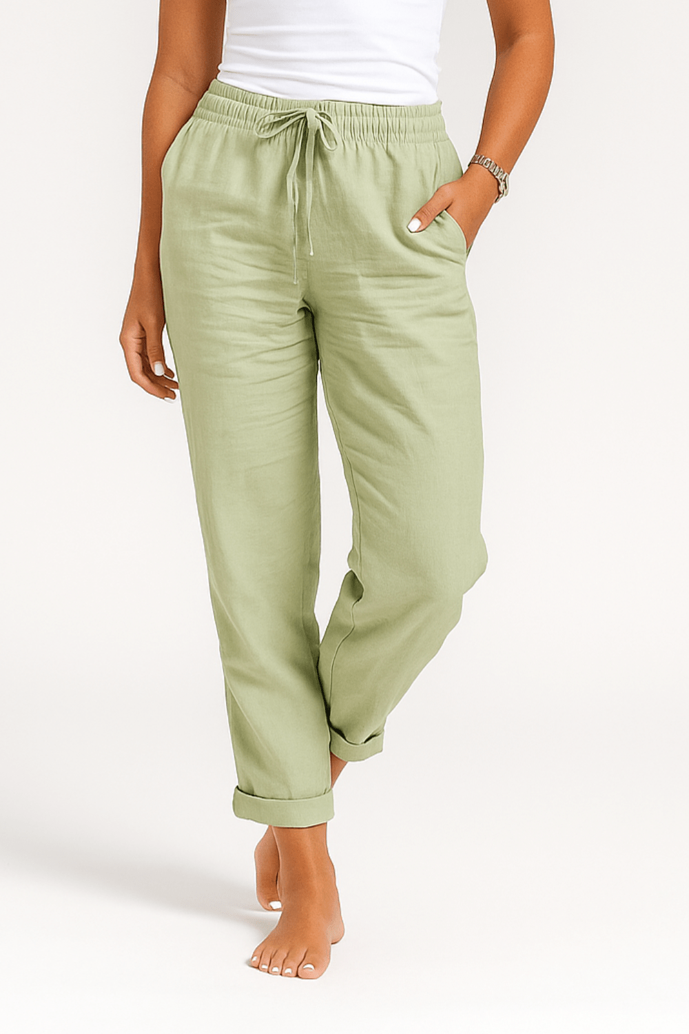 Damenhose mit elastischem Bund und Kordelzug | SHIRLEY