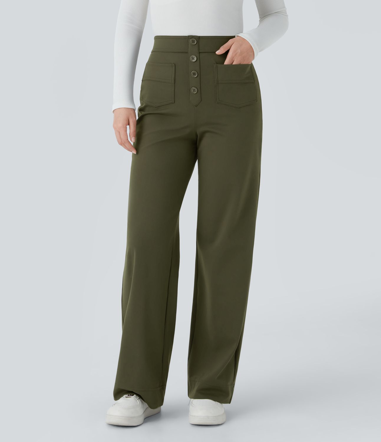 Damenhose Elastisch mit Hohem Bund | JADDEN