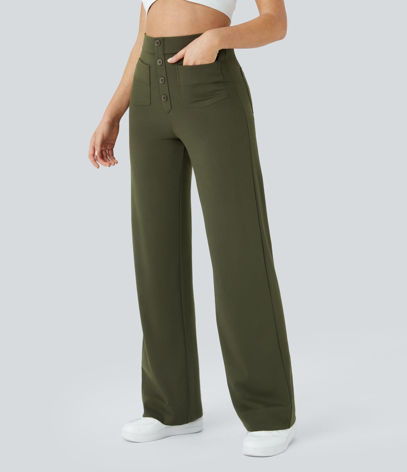 Damenhose Elastisch mit Hohem Bund | JADDEN