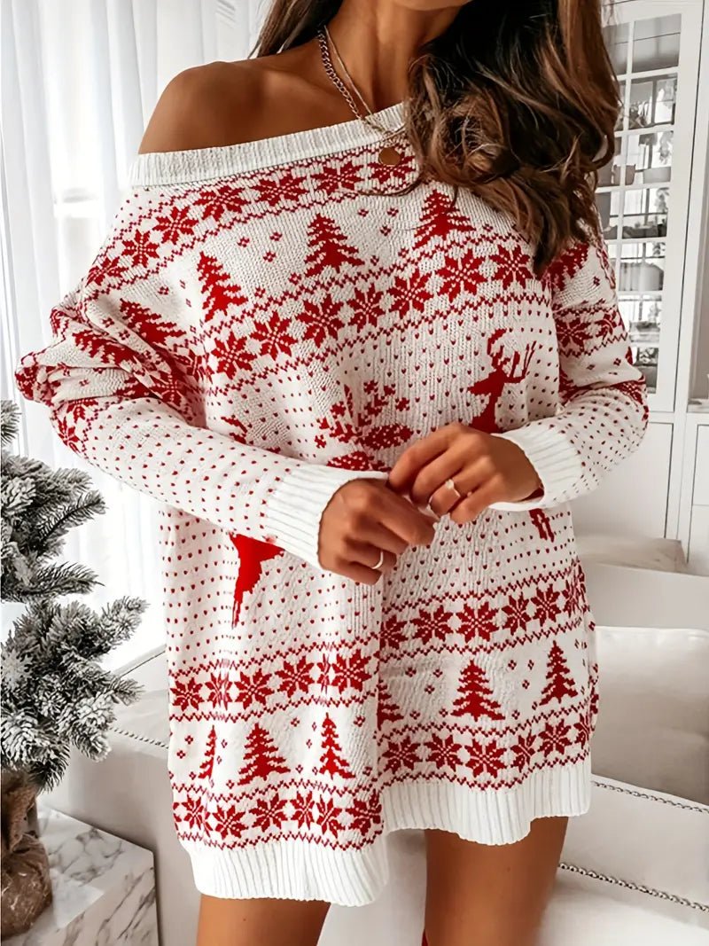 Damenpullover mit Wintermuster | GEMÜTLICH