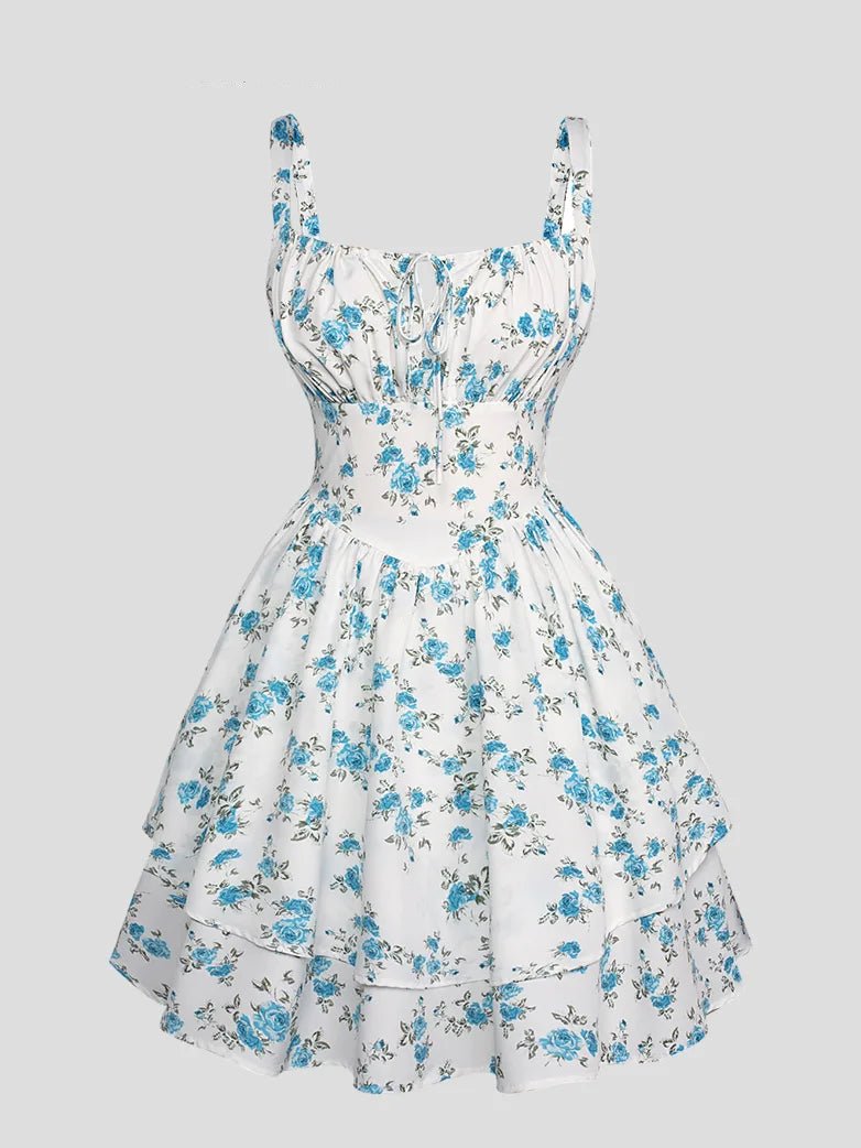 Bustierkleid mit zweilagigem Volant | ISADORA