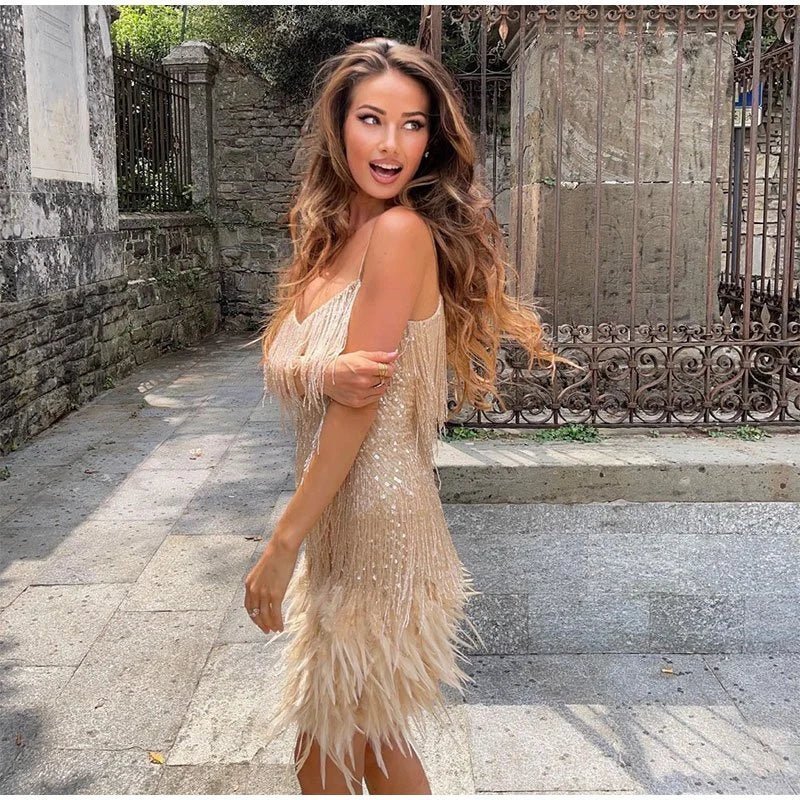 Satin Cocktailkleid mit dünnen Trägern | SÉLENA