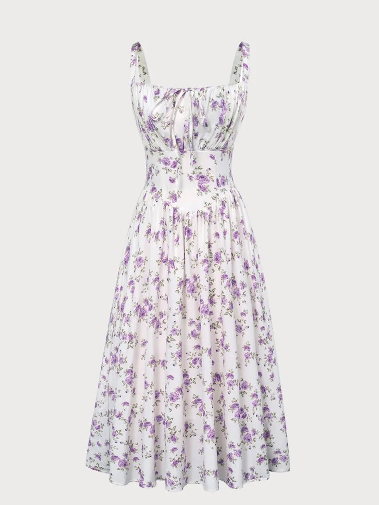 Midikleid im Boho-Stil mit Blumenmuster und Taschen | MARCELINE