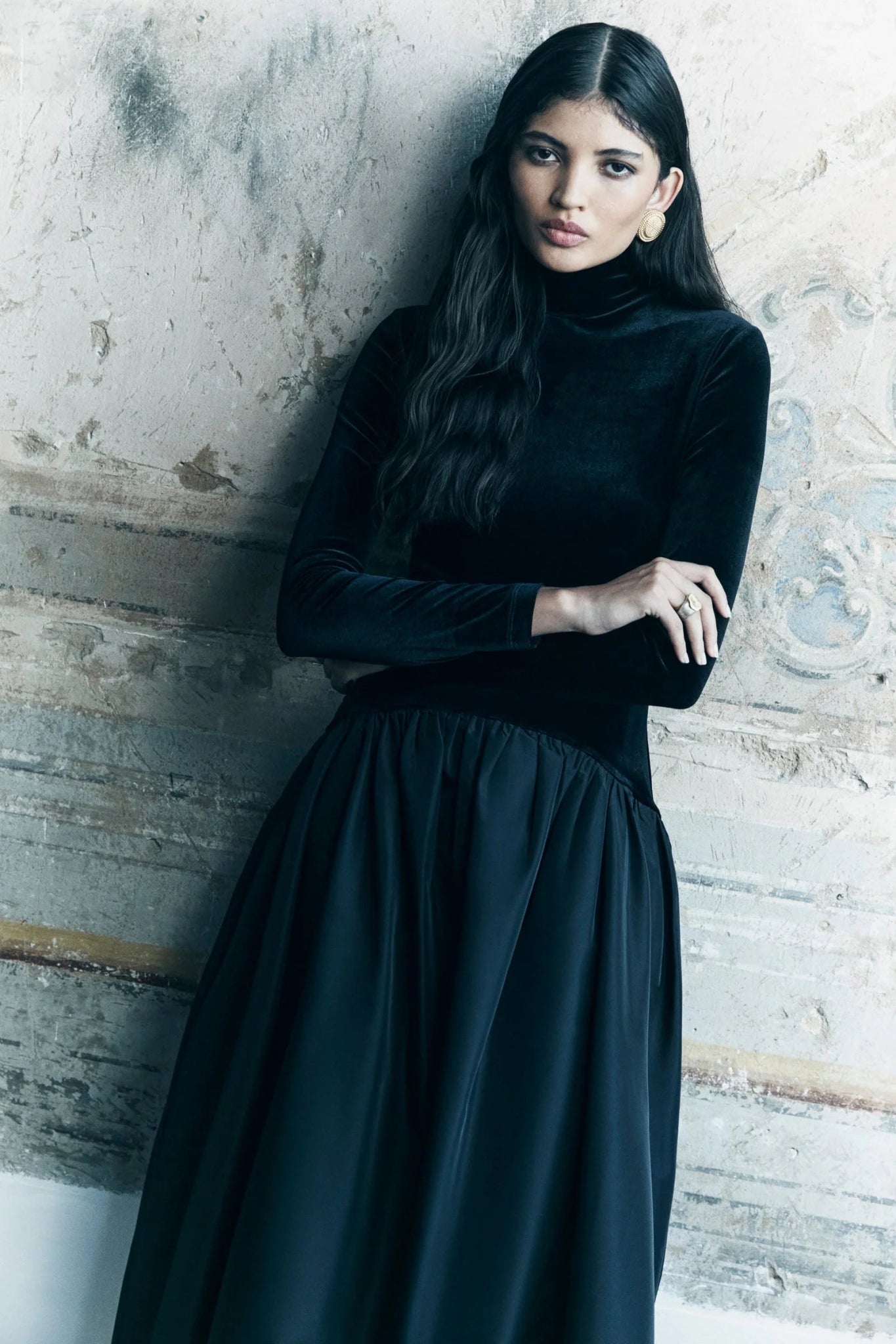 Midikleid mit langen Ärmeln | FLORENZA