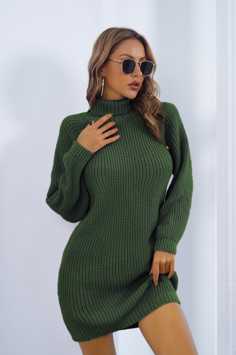 Mini-Pulloverkleid mit Rollkragen | FENYA™