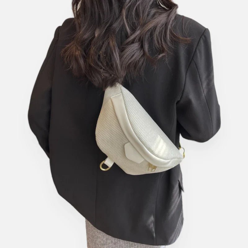 Damen Samt Ripp Gürteltasche Chic mit Schulterriemen | HÉLÈNE