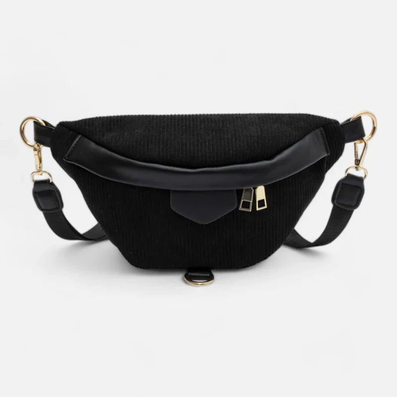 Damen Samt Ripp Gürteltasche Chic mit Schulterriemen | HÉLÈNE