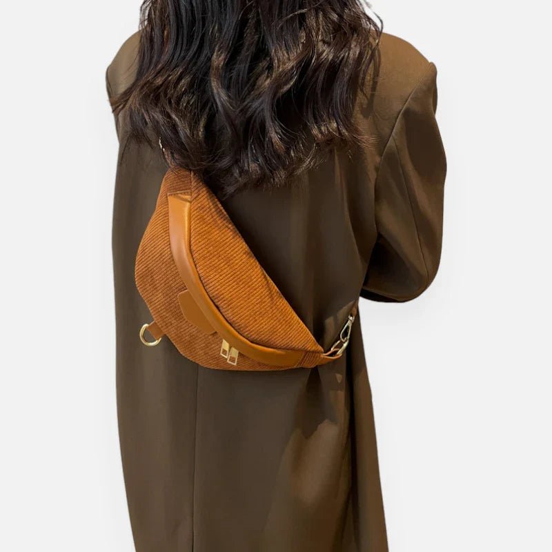 Damen Samt Ripp Gürteltasche Chic mit Schulterriemen | HÉLÈNE